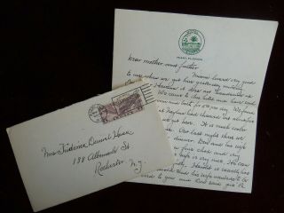 Us Air Mail Cover,  Miami To Rochester,  1930 - With Handwritten Letter