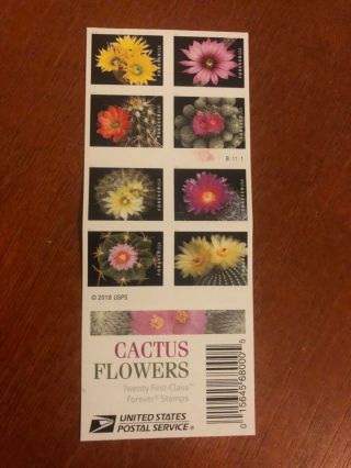 Cactus Flower Forever Us Stamps/ Postage - Full Sheet Book Of 20
