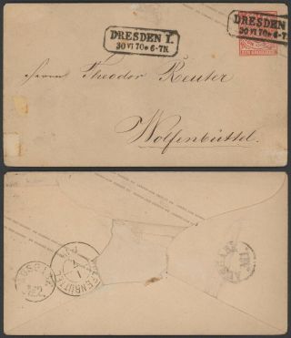 Germany North German Conf.  1870 - Postal Stationery Dresden 36364/15