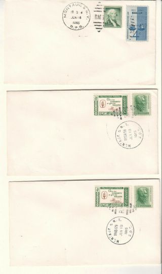 Three 1965 Rpo Railway Post Office Covers Montauk & Ny Tr65 - 179 104 - 58 & 9 4