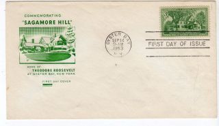 U.  S.  Fdc Sagamore Hill Oyster Bay Sep 14 1953 3c C574