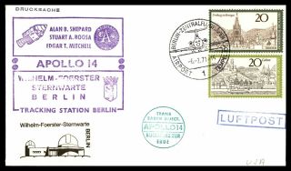 Mayfairstamps Germany 1971 Space Apollo 14 Berlin Tracking Station Cover Wwb5311