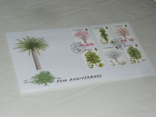Jersey Post First Day Cover Stamps Trees For Life 75th 2012 Nature Gardening