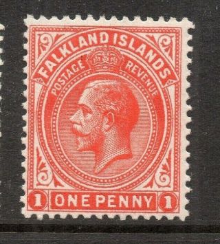 Falkland Islands 1900s Early Gv Issue Fine Hinged Shade 1d.  302787