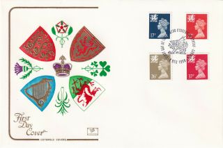 (35640) Gb Cotswold Fdc Wales 37p 26p 22p 17p Cardiff 1990 No Insert