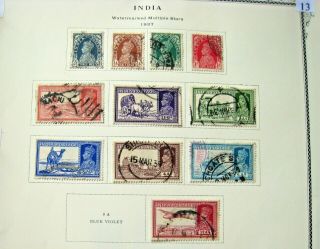 India Kgvi 1937 Definitives (15) Part Set To 10r.  Lot 169