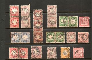 Germany: Old Bavaria Stamp Lot,  Incl.  Strips,  Pairs & Interesting Perfin