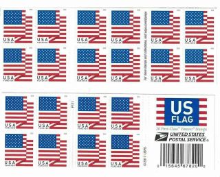 Us Forever Flag Stamps Usps Book Of 20 Us First Class Postage