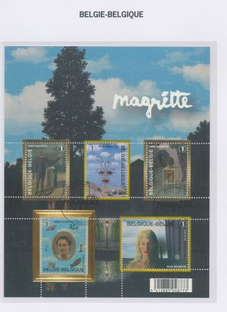 Xb65567 Belgium 2008 Magritte Art Paintings Good Sheet Fdc