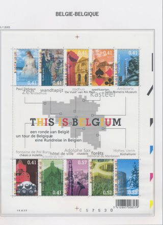 Xb65452 Belgium 2003 Art Monuments Good Sheet Mnh Fv 4,  48 Eur