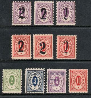 Norsens Norway Telephone And Local City Stamps