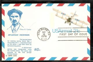 Us Sc Uxc17 Curtiss Jn - 4d " Jenny ".  Postal Card Fdc.  Bazaar Cachet