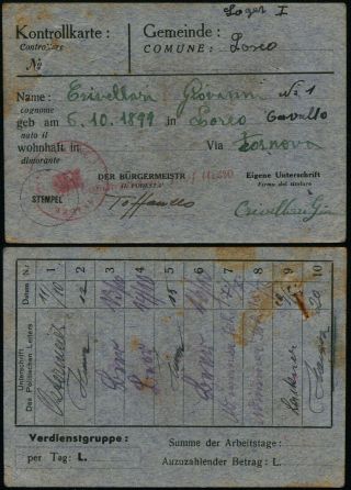 B232 Italy Germany Censored Pow Postcard Stalag I Losco