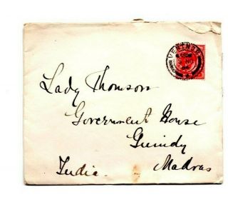 Gb Ke7 - Isle Of Wight Postal History Cover - Ventnor To India 03 - 11 - 1904