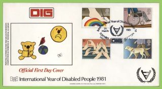 G.  B.  1981 Year Of Disabled Set On Official Havering First Day Cover,  Toynbee Hal