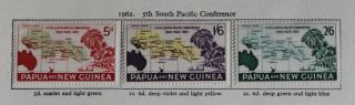 Papua & Guinea 1962 5th South Pacific Conference Sg36/38 Mounted