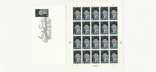 Us Stamps Sheet/postage Sct 4265 Frank Sinatra W/fdc Mnh F - Vf Og Fv$8.  40