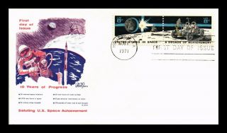 Dr Jim Stamps Us 10 Years Space Progress Achievement Bazaar Fdc Combo Cover