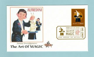 U.  S.  Fdc The Rabbit And Hat From The The Art Of Magic Set Alfredini Cachet