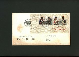 2015 Battle Of Waterloo Miniature Sheet Royal Mail Fdc Philatelic Bureau H/s