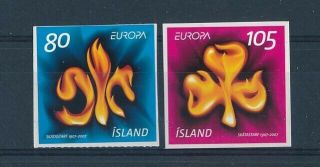 D269500 Europa Cept 2007 Scout Centenary Mnh Iceland Self Adhesive