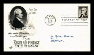 Dr Jim Stamps Us $5 Alexander Hamilton High Value First Day Cover Scott 1053