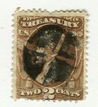 Usa; 1870s Classic Treasury Official Issue Fine 2c.  Value
