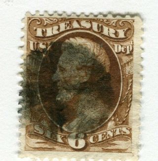 Usa; 1870s Classic Treasury Official Issue Fine 6c.  Value