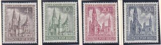 Germany Berlin 9nb8 - 11 Og 1953 Kaiser Wilhelm Memorial Church Set Of 3 Vf