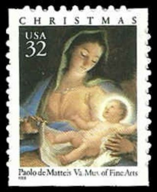 Us 3112 Bk Sgl 32c Madonna & Child,  1996,  Mnh,  (pcb - 3)