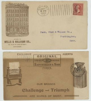Mr Fancy Cancel 2c Red 2 - Sided Illustrated Ad Cover Hardware Chic 1899