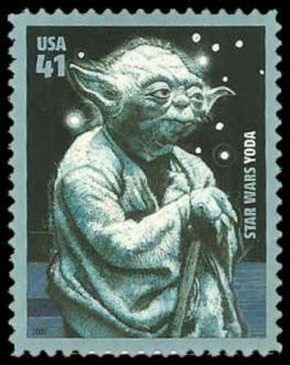 Us 4205 41c Star Wars - Yoda,  2007,  Mnh,  (pcb - 1)