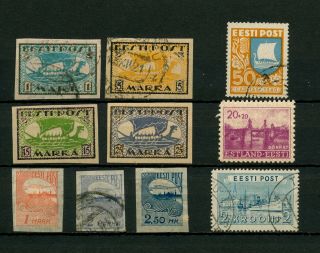(nnsp 445) Estonia 1919 1920 1938 1940 Ship Boat Sailing Stamps