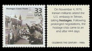 Us Stamp 3190d Celebrate The Century 1980s " Hostages Come Home " - 1pc Nh