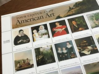 Us 3236 Four Centuries Of American Art Sheet Of 20 Mnh