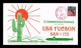 Dr Jim Stamps Us Naval Submarine Uss Tucson Commission Event Cover 1995