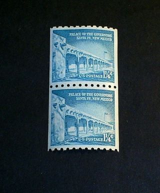 U.  S.  Scott Stamp 1054a,  Coil Pair (1 1/4c) Palace Of The Governors