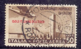 734 - Greece,  Italy,  Dodecanese,  1934 Soccer,  Football,  Sc.  C28,  Airplanes