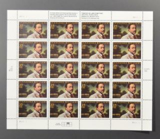 Us Scott 3002 Pane Of 20 Tennessee Williams 32 Cents Face Mnh