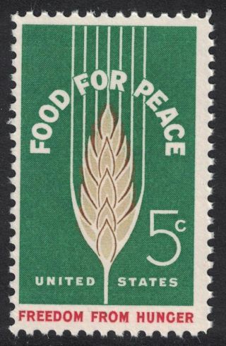 Scott 1231 - Food For Peace,  Freedom From Hunger 5c - Mnh 1963 - Stamp