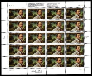 Us 3002 Tennessee Williams 32 Cent Stamp Sheet Mnh