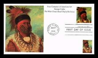 Dr Jim Stamps Us Four Centuries Art George Catlin Fdc Cover White Cloud