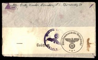 Mayfairstamps 1940s Germany Censored Airmail WWII to US cover wwb50979 2