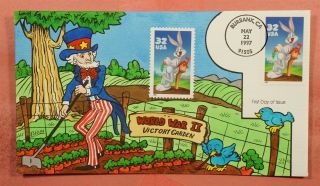 1997 Fdc 3137 Bugs Bunny Collins Hand Painted