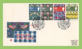 G.  B.  1982 Textiles Set On Mercury First Day Cover,  London E17