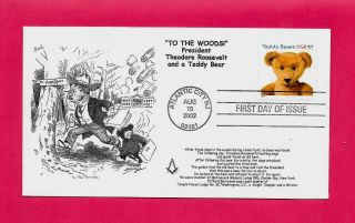 3656 Teddy Bear Fdc Teddy Roosevelt Saved Bear While Hunting Berryman Masonic