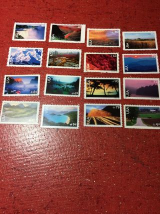 Us Airmail Stamps Mnh C133 - 146 & 149 - 150 Face Value $11.  74 (v784)