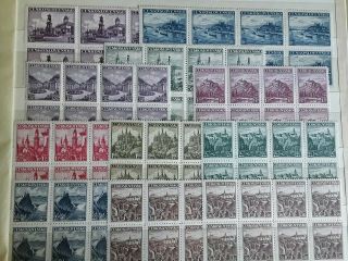 Stamps Czechoslovakia 1936,  8x Block Mnh