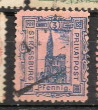 Germany Classic 1860 - 90s Private Or Local Post Item,  Strassburg 317915