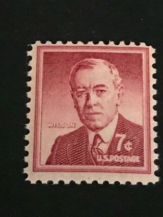 Scott 1040 - Mnh - 7c Woodrow Wilson - Liberty Series,  1956 - Stamp